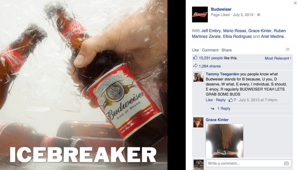 Budweiser social post