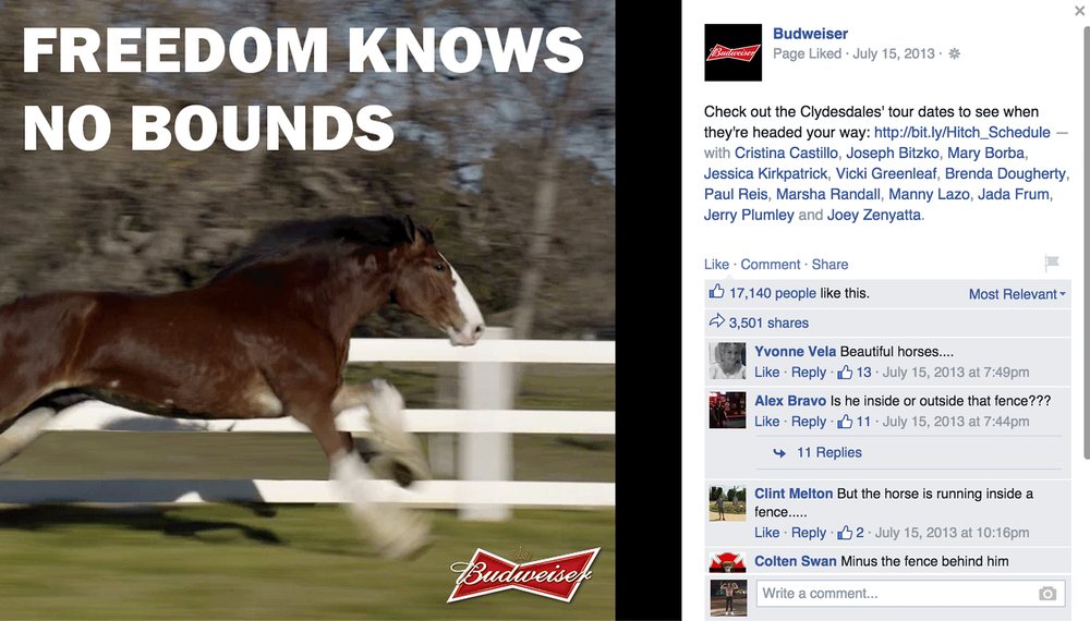 Budweiser social post