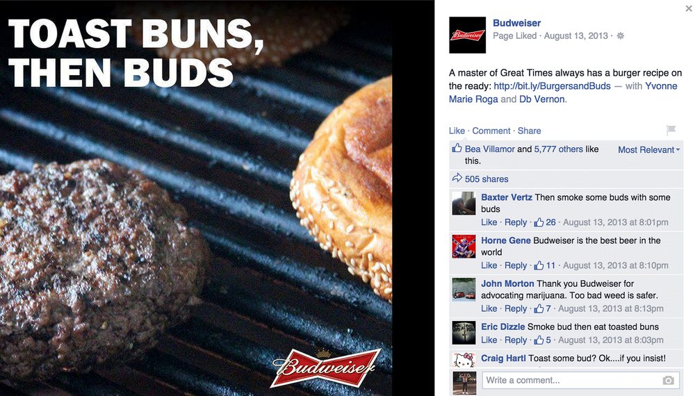Budweiser social post